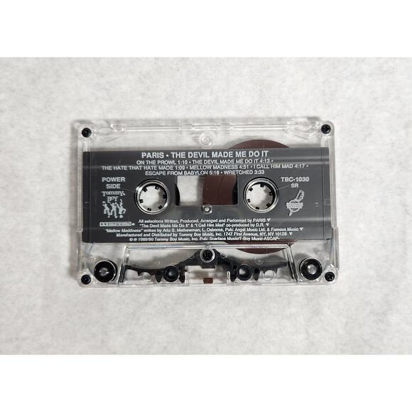 Paris The Devil Made Me Do It 1st Press Debut Tested Cassette '89/'90 Pre-owned - Picture 5 of 7